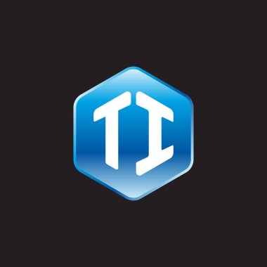 Siyah arkaplanda ilk beyaz harf ti mavi işareti