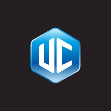 Siyah arkaplanda mavi üzerine uc harfleri