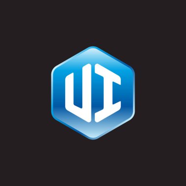 Siyah arkaplanda ilk beyaz harf ui.