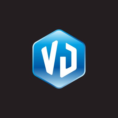 Siyah arkaplanda ilk beyaz harfler vj