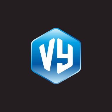 İlk beyaz harf sarmaşık siyah arkaplan üzerinde mavi işaret