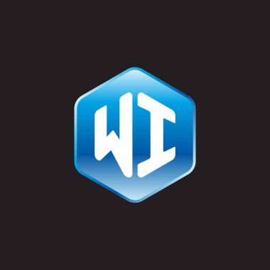 İlk beyaz harfler siyah arkaplan üzerinde mavi işaret ile