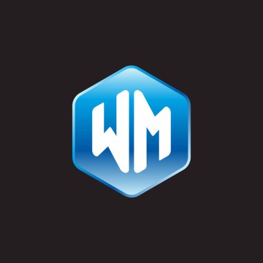 Siyah arkaplanda ilk beyaz harfler wm