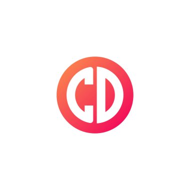 yuvarlak kırmızı degrade üye başlangıç harfi 