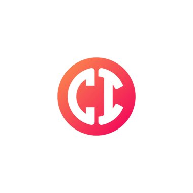 yuvarlak kırmızı degrade üye başlangıç harfi 