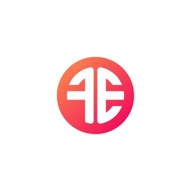 yuvarlak kırmızı degrade üye başlangıç harfi 