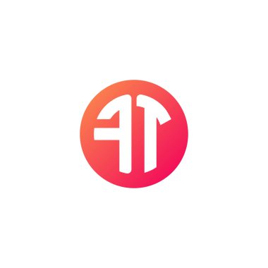 yuvarlak kırmızı degrade üye başlangıç harfi 