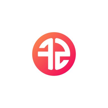 yuvarlak kırmızı degrade üye başlangıç harfi 