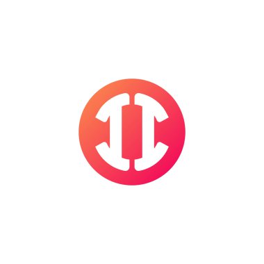 yuvarlak kırmızı degrade üye başlangıç harfi 