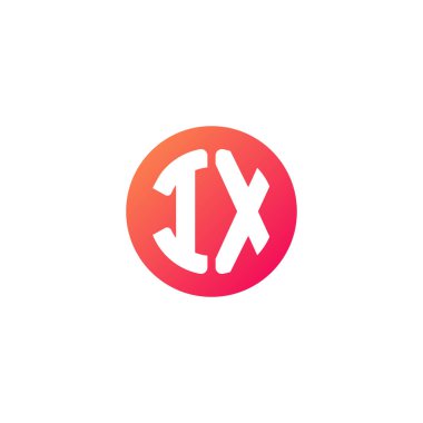 yuvarlak kırmızı degrade üye başlangıç harfi 