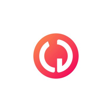 yuvarlak kırmızı degrade üye başlangıç harfi 