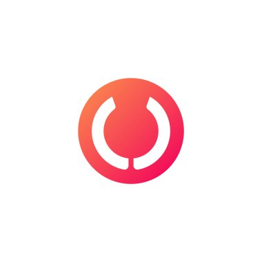 yuvarlak kırmızı degrade üye başlangıç harfi 