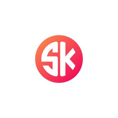 yuvarlak kırmızı degrade üye başlangıç harfi