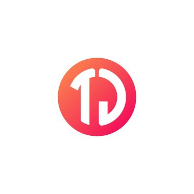 yuvarlak kırmızı degrade üye başlangıç harfi