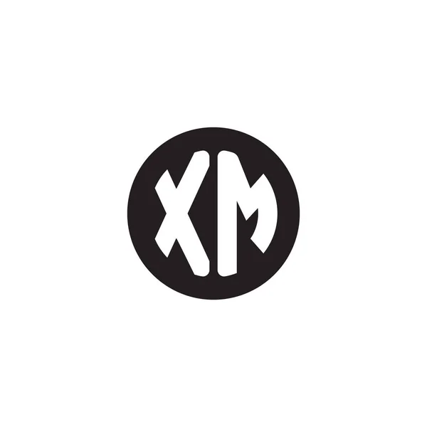 最初的白色xm字母 — 图库矢量图片