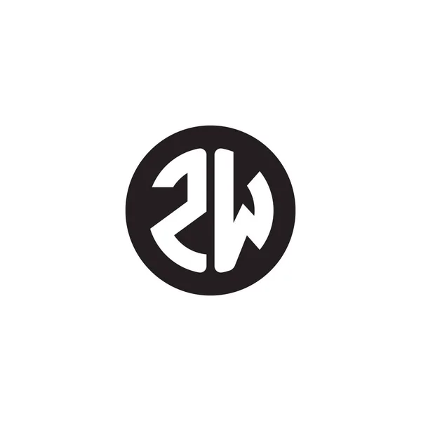 Αρχικά λευκά γράμματα zw — Διανυσματικό Αρχείο
