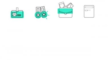 İş ve ofis hattı simgeler