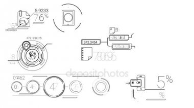 Infographic öğelerinde çizgi stili