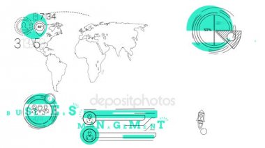 Infographic öğelerinde çizgi stili. Mavi nokta