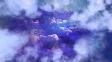 Mavi gökyüzü arka planda uçan