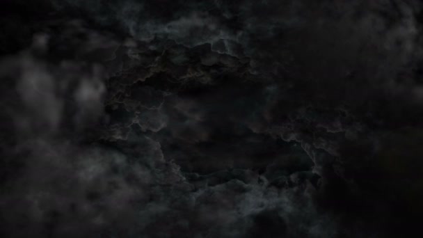 Svarta dramatiska moln — Stockvideo