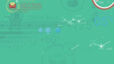 Soyut öğeler infographics ile kurumsal arka planı yeşil