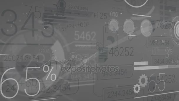 Fond d'entreprise gris foncé avec des éléments abstraits d'infographie 