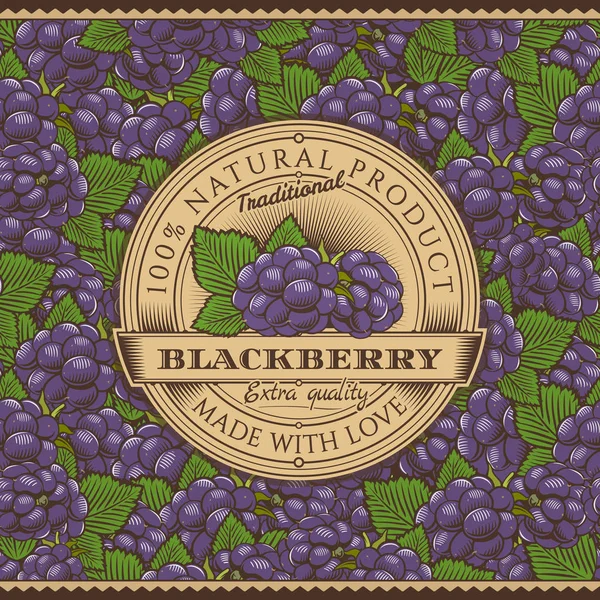 老式的黑莓标签无缝模式 — 图库矢量图片