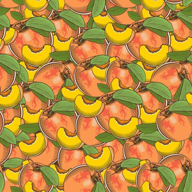 Vintage şeftali Seamless Modeli