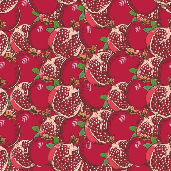 Vintage Pomegranate Seamless Pattern — Stock Photo, Image