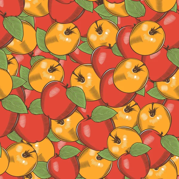 Nahtloses Apfelmuster — Stockfoto