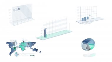 Mavi kurumsal Infographic öğeleri