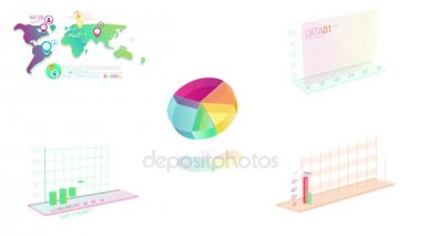 Renkli kurumsal Infographic öğeleri