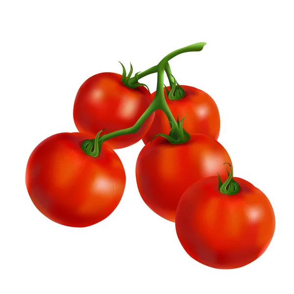 Вишневі помідори на білому тлі — стокове фото