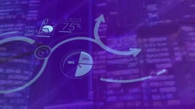 Mavi bir arka plan üzerinde büyüme Infographics