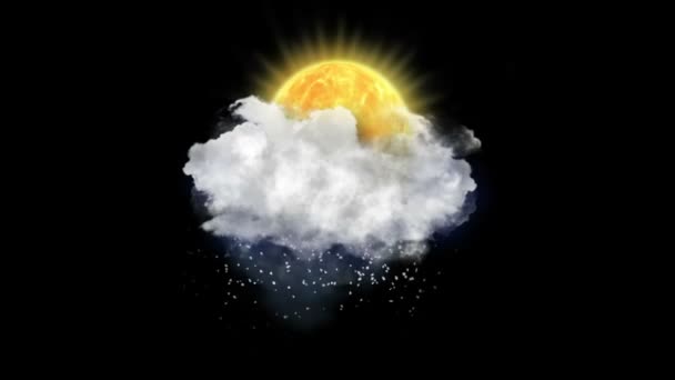Sun Snow, ikona Prognoza pogody — Wideo stockowe