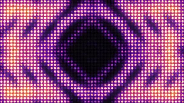 Padrão geométrico pulsante em uma enorme parede de luz — Vídeo de Stock