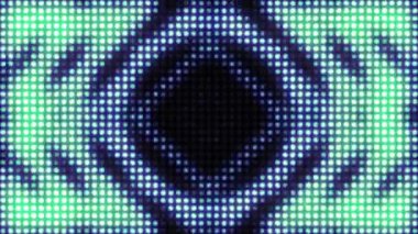 Işığın büyük bir duvar üzerinde titreşen geometrik desen