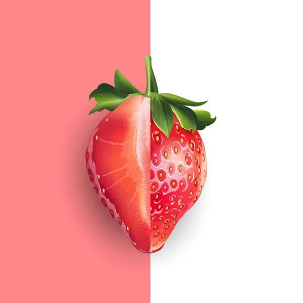 Fraise. illustration vectorielle — Image vectorielle