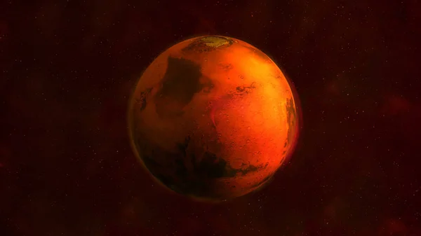 Planeta Marte din spațiu arată Arabia Terra — Fotografie, imagine de stoc