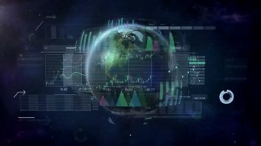 Animation on the subject of World exchange market and trading.