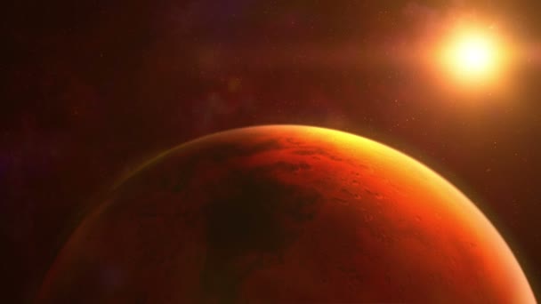 Hémisphère de la planète rouge tournante Mars . — Video