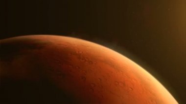 Mars 'ın dönen kırmızı gezegeninin animasyonu