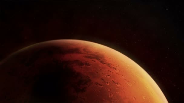 火星的半球在太空中旋转 — 图库视频影像