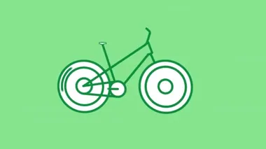 Alfa kanalında bisiklet çizgisi simgesi