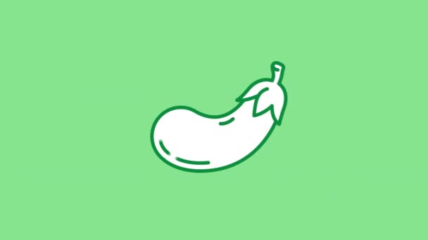 Alfa kanalında patlıcan çizgisi simgesi — Stok video