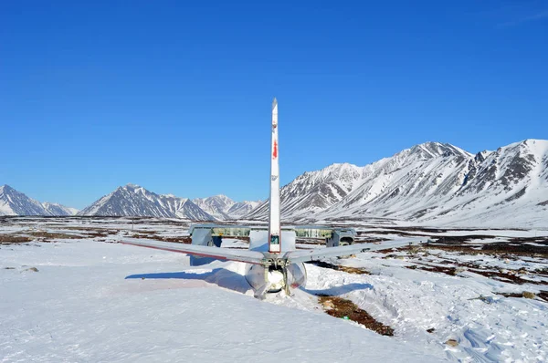 Vieil Avion Dans Les Montagnes Avion — Photo