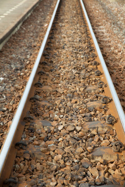 top view of railway track at Thailand