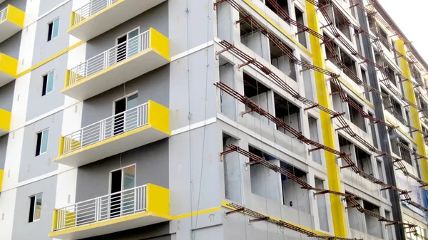 Lugar de construcción del edificio de apartamentos, Tailandia — Foto de Stock