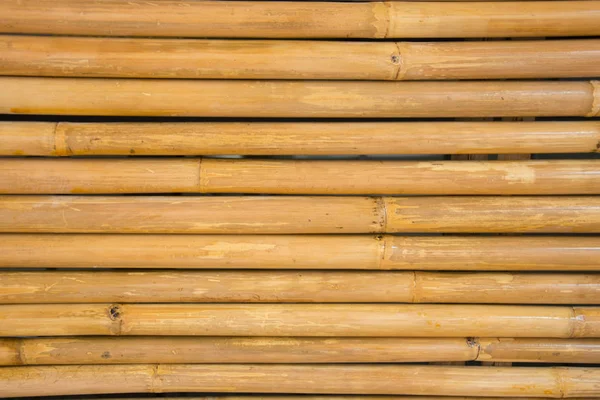 Yellow Bamboo fence background texture in thailand — Stock Photo, Image